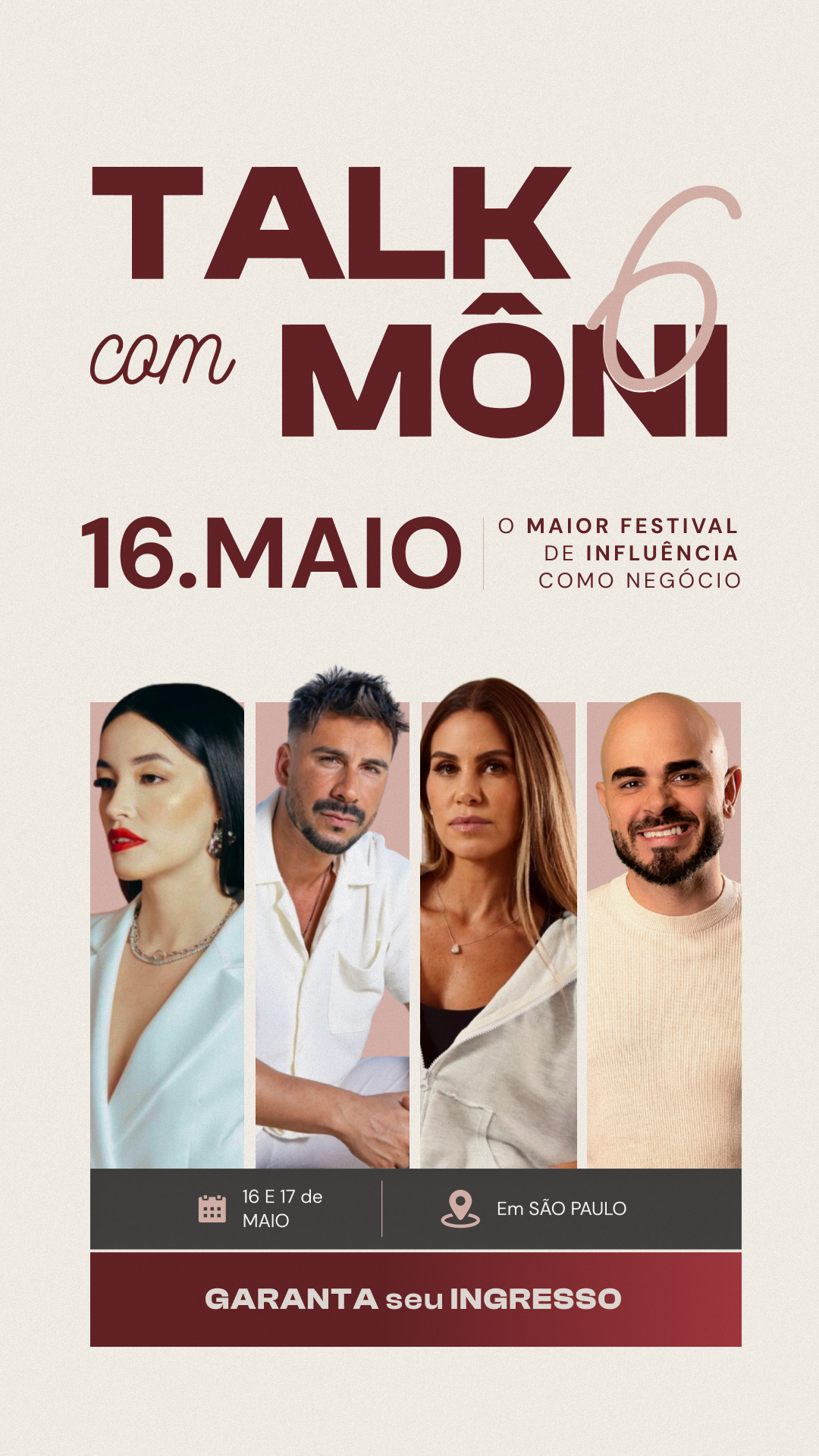 Talk com Môni — anúncio do lineup