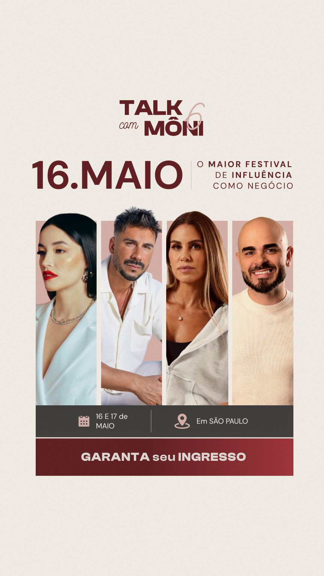 Talk com Môni — anúncio do lineup