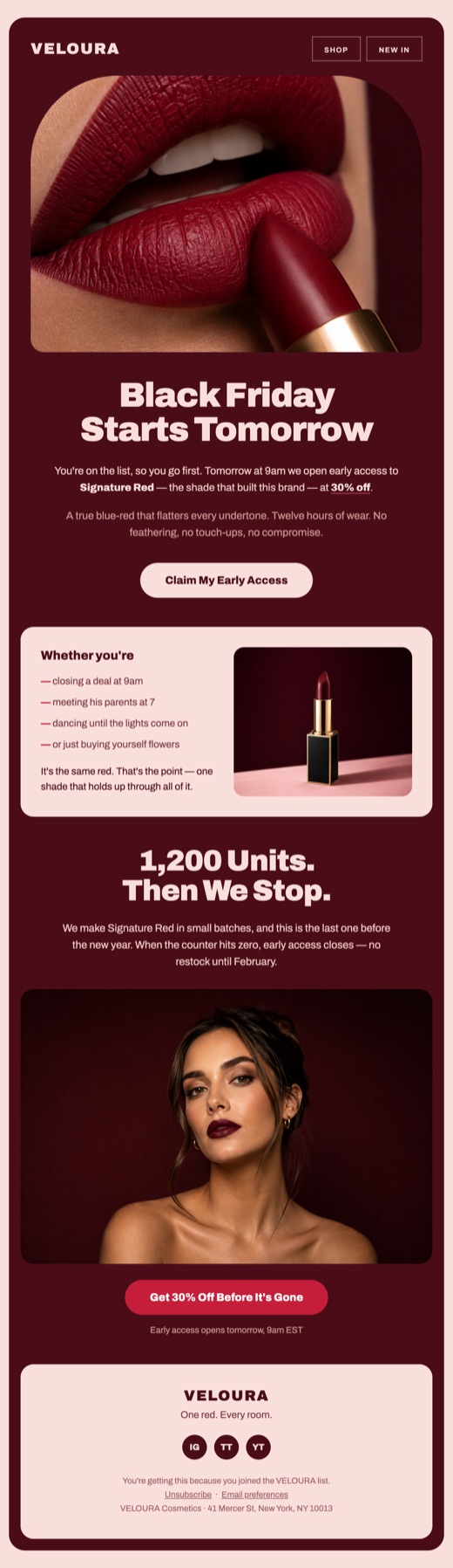 E-mail Black Friday VELOURA